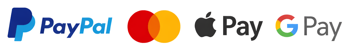 Visa, Mastercard, Amex, Discover